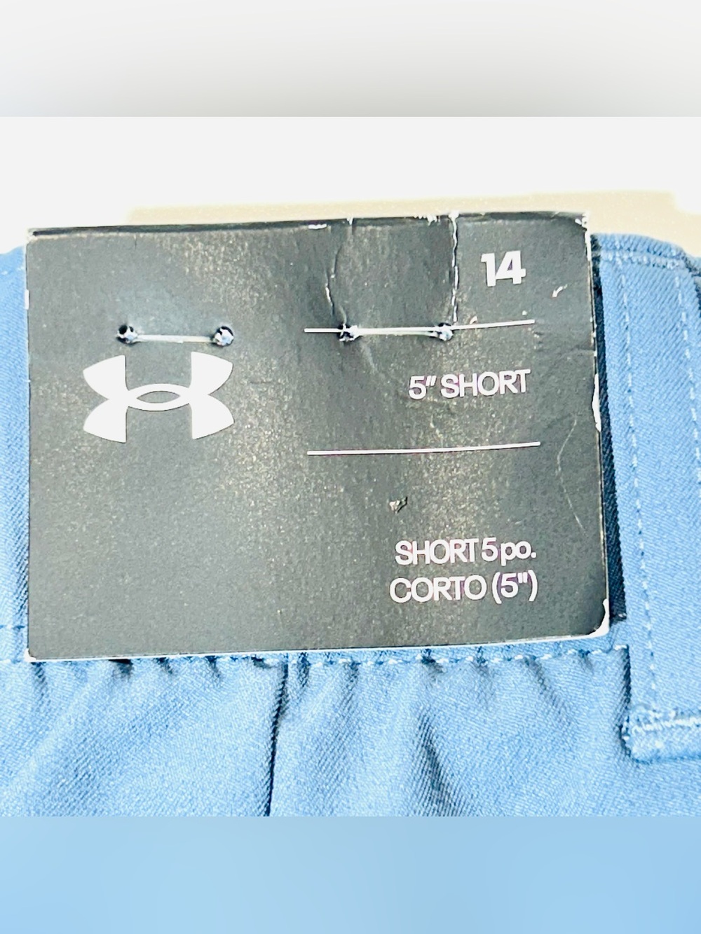 Under Armour Links Pull On Golf Shorts Women’s Size 14 Blue 5” NEW Performance - Picture 4 of 8